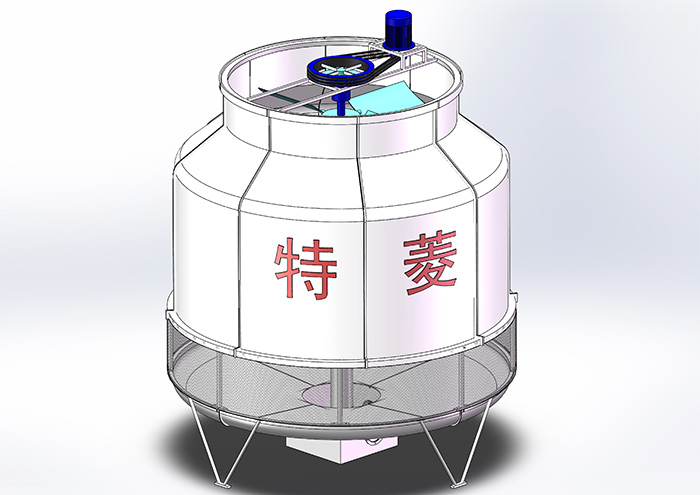 圆形不锈钢冷却塔-工业圆形冷却塔